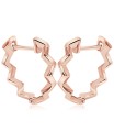 Unique Wavy Design Silver Hoop Earring HO-2515